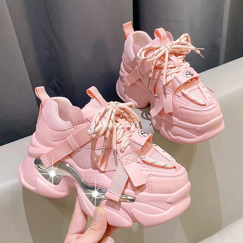 Women'S Fashion Tennis Shoes - أحذية رياضية غليظة النعل للنساء ،