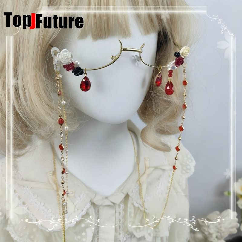 Women Fashion Glasses - نظارات نسائية بتصميم هاراجوكو لوليتا، نصف