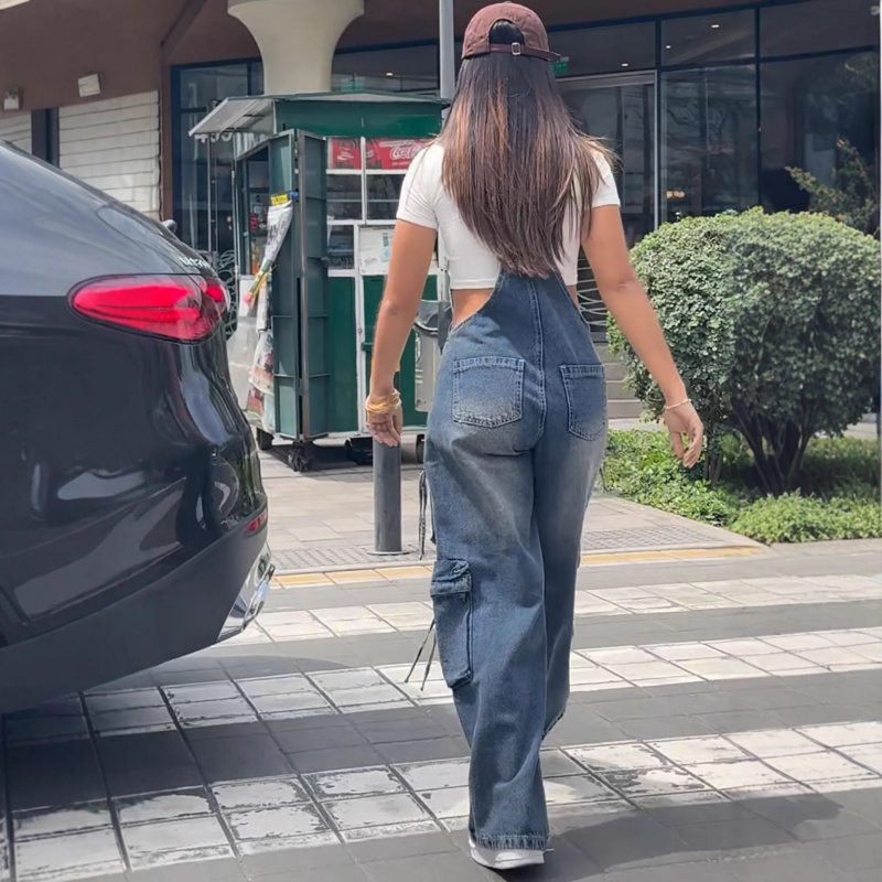 أفرول جينز نسائي عصري بقصة مست - مراجعة Women'S Fashion Overalls وسعره