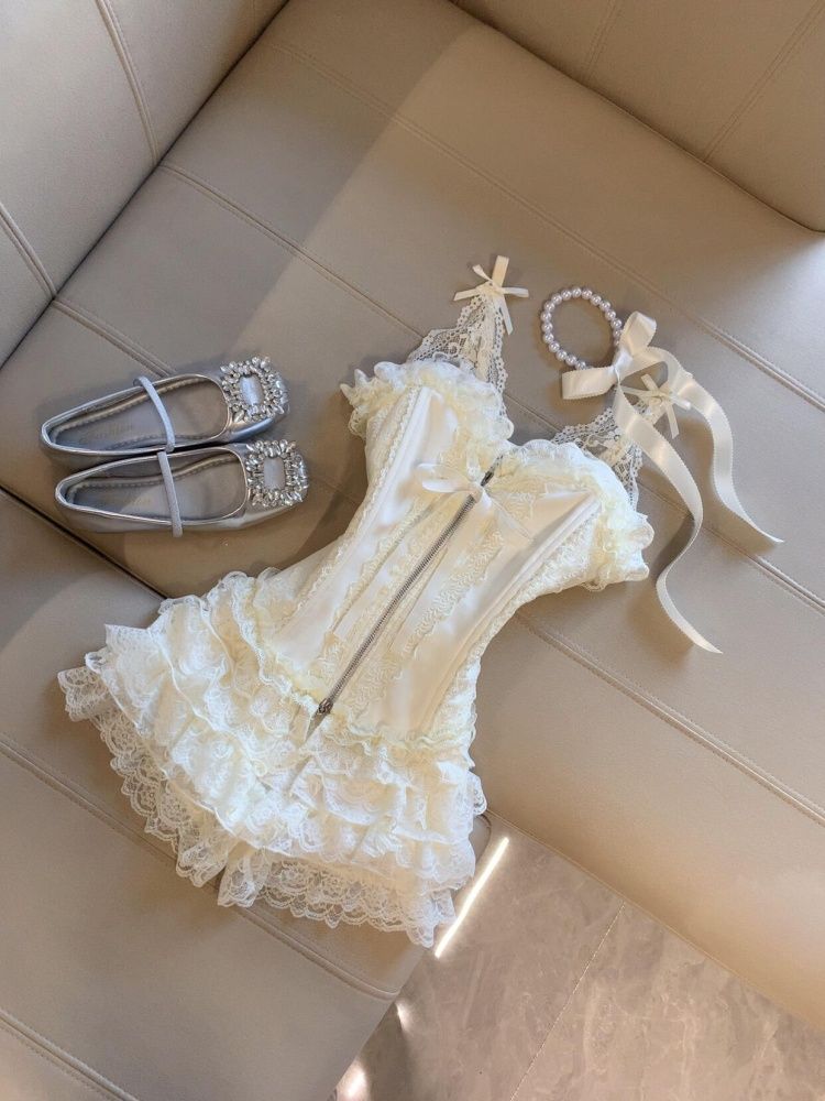 طقم توب دانتيل مثير مع تنورة ق - مراجعة V Neck Cami Top وسعره