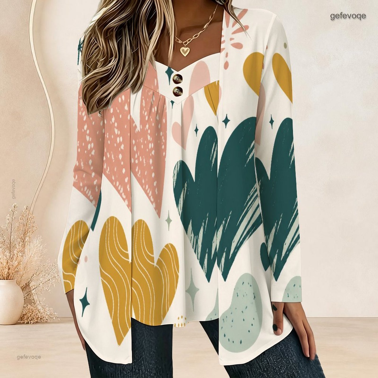 بلوزة نسائية بأكمام طويلة بتصم - مراجعة V Neck Cami Top وسعره