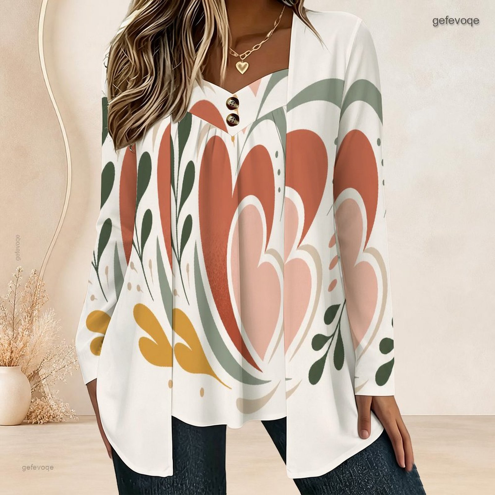 بلوزة نسائية بأكمام طويلة بتصم - مراجعة V Neck Cami Top وسعره