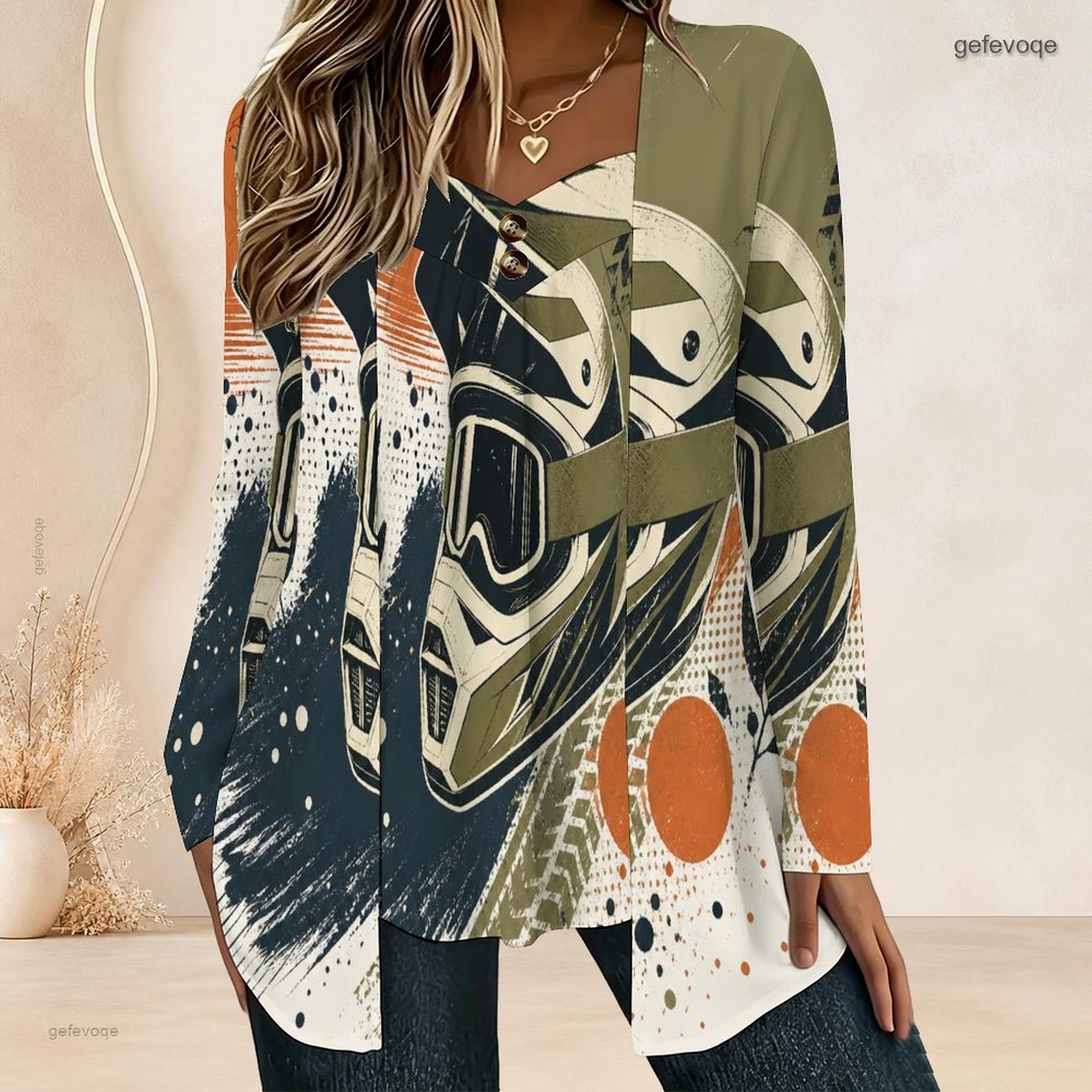 بلوزة نسائية بأكمام طويلة بتصم - مراجعة V Neck Cami Top وسعره