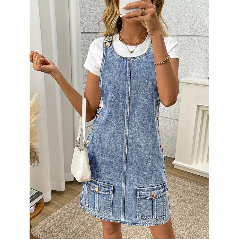 فستان صيفي جديد 2026 من الدنيم - مراجعة Women'S Fashion Overalls وسعره