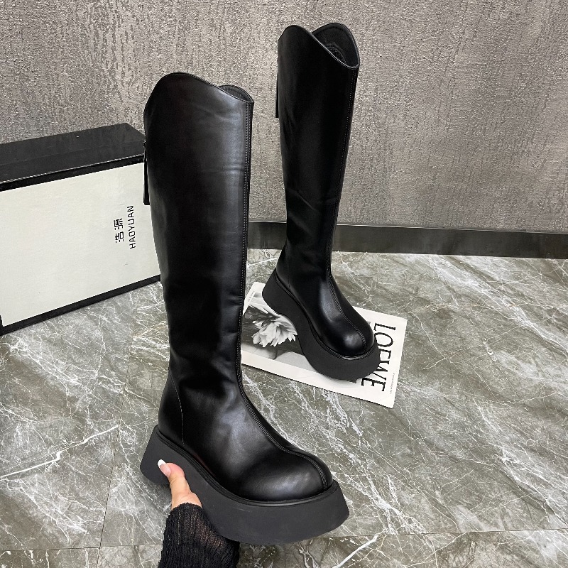 أحذية نسائية جديدة بسيطة بلون  - مراجعة Women'S Fashion Knee High Boots وسعره