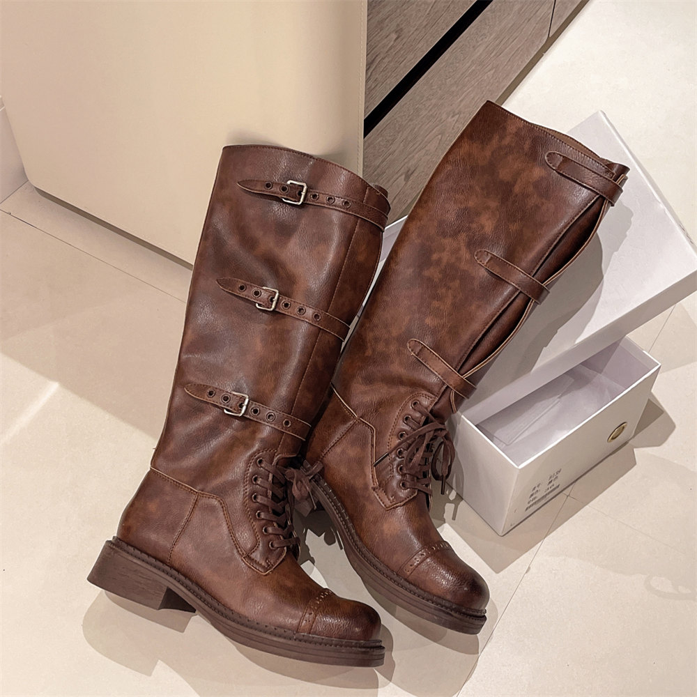 المرأة حذاء برقبة للركبة خمر ح - مراجعة Women'S Fashion Knee High Boots وسعره