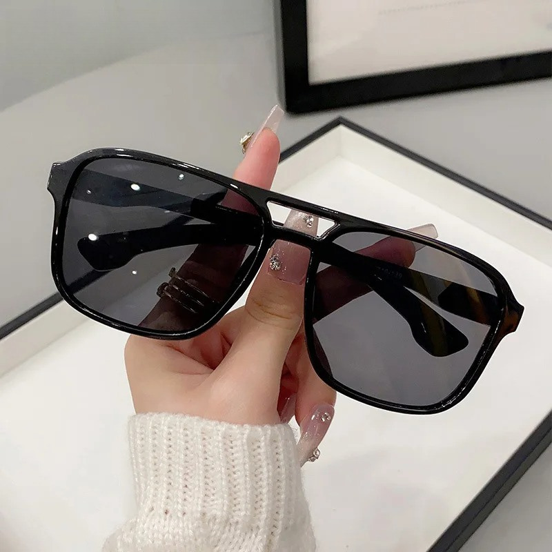 نظارات شمسية مربعة بجسر مزدوج  - مراجعة Women Fashion Glasses وسعره