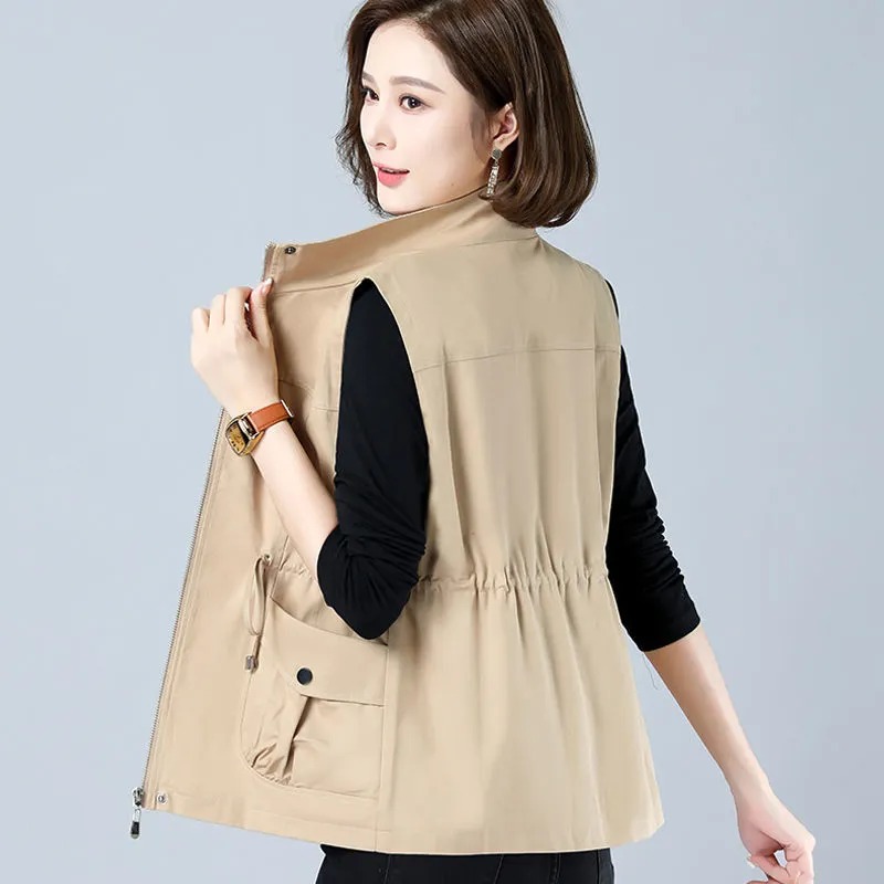 سترة نسائية خفيفة الوزن بياقة  - مراجعة Women'S Fashion Utility Vest وسعره