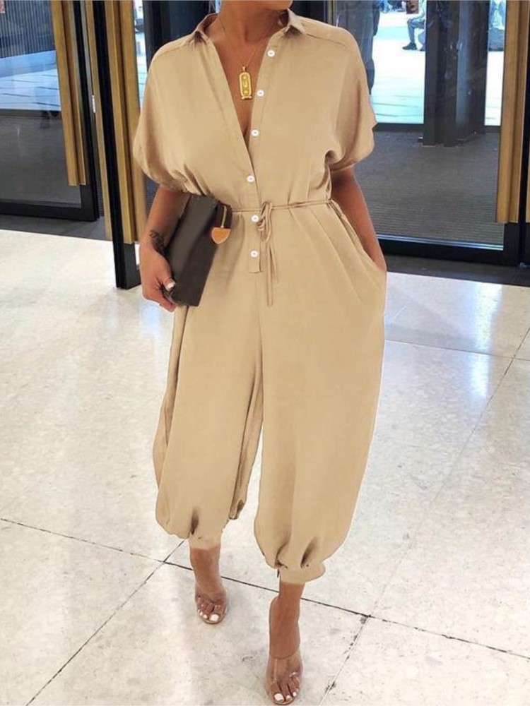 بدلة قفز صيفية عصرية برقبة على - مراجعة Women'S Fashion Overalls وسعره