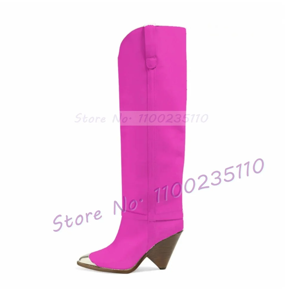 الفضة معدن تو تان حذاء برقبة ل - مراجعة Women'S Fashion Knee High Boots وسعره
