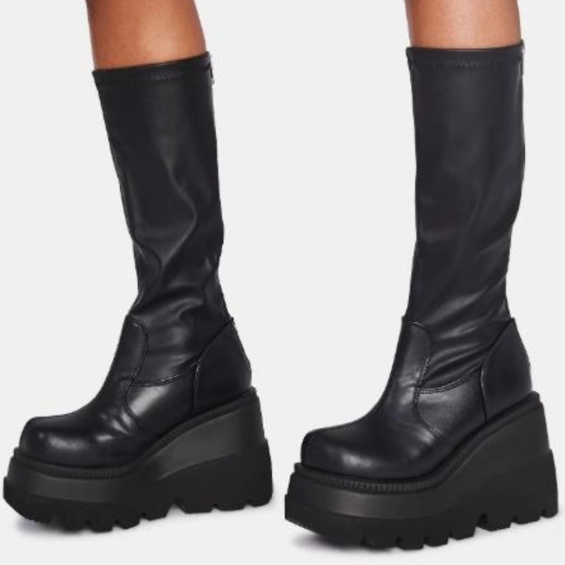 أحذية نسائية ذات نعل سميك، أحذ - مراجعة Women'S Fashion Knee High Boots وسعره
