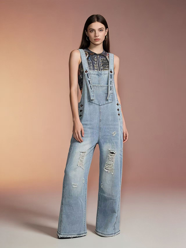 أفرول جينز نسائي جديد بتصميم ر - مراجعة Women'S Fashion Overalls وسعره