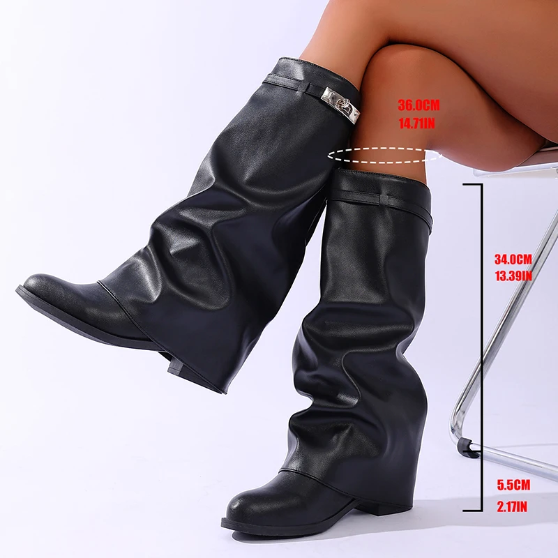 العلامة التجارية تصميم أسود بو - مراجعة Women'S Fashion Knee High Boots وسعره