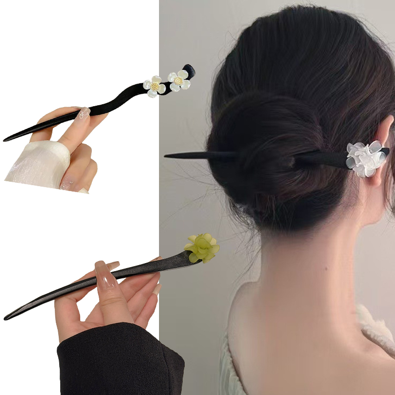 خمر النمط الصيني زهرة خشبية ال - مراجعة Women Fashion Hair Style وسعره