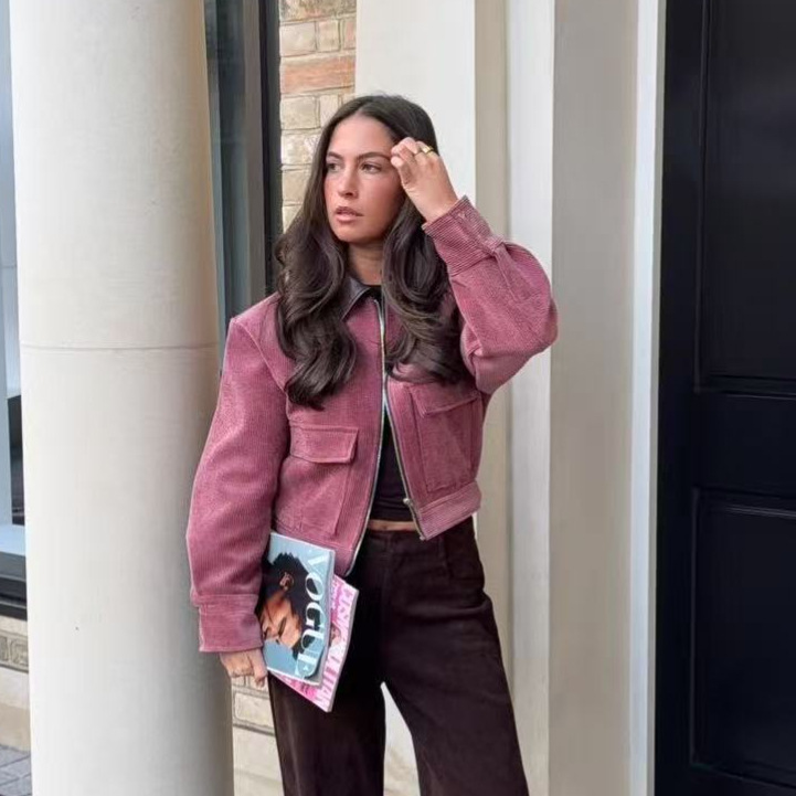 جاكيت Suninbox ريترو وردي قصير - مراجعة Sherpa Coat Women وسعره