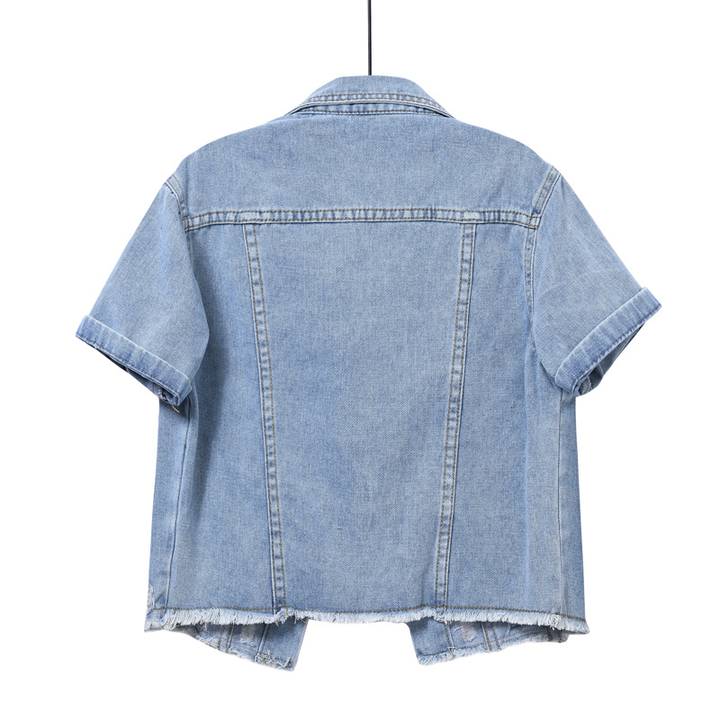 جاكيت دينيم قصير بأكمام قصيرة  - مراجعة Women'S Fashion Jackets Amazon وسعره