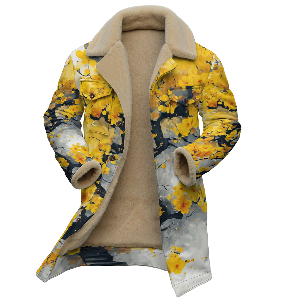 سترة بطبعة زهور تجريدية للجنسي - مراجعة Sherpa Coat Women وسعره