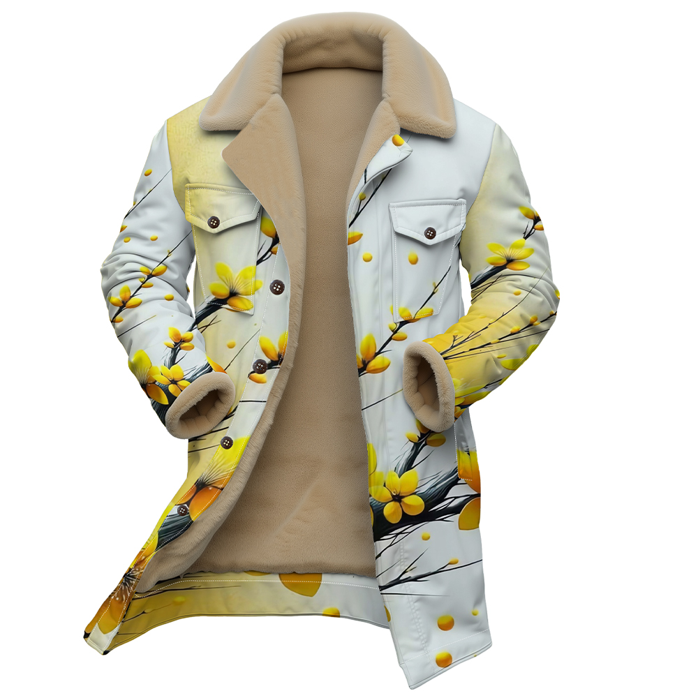 سترة بطبعة زهور تجريدية للجنسي - مراجعة Sherpa Coat Women وسعره