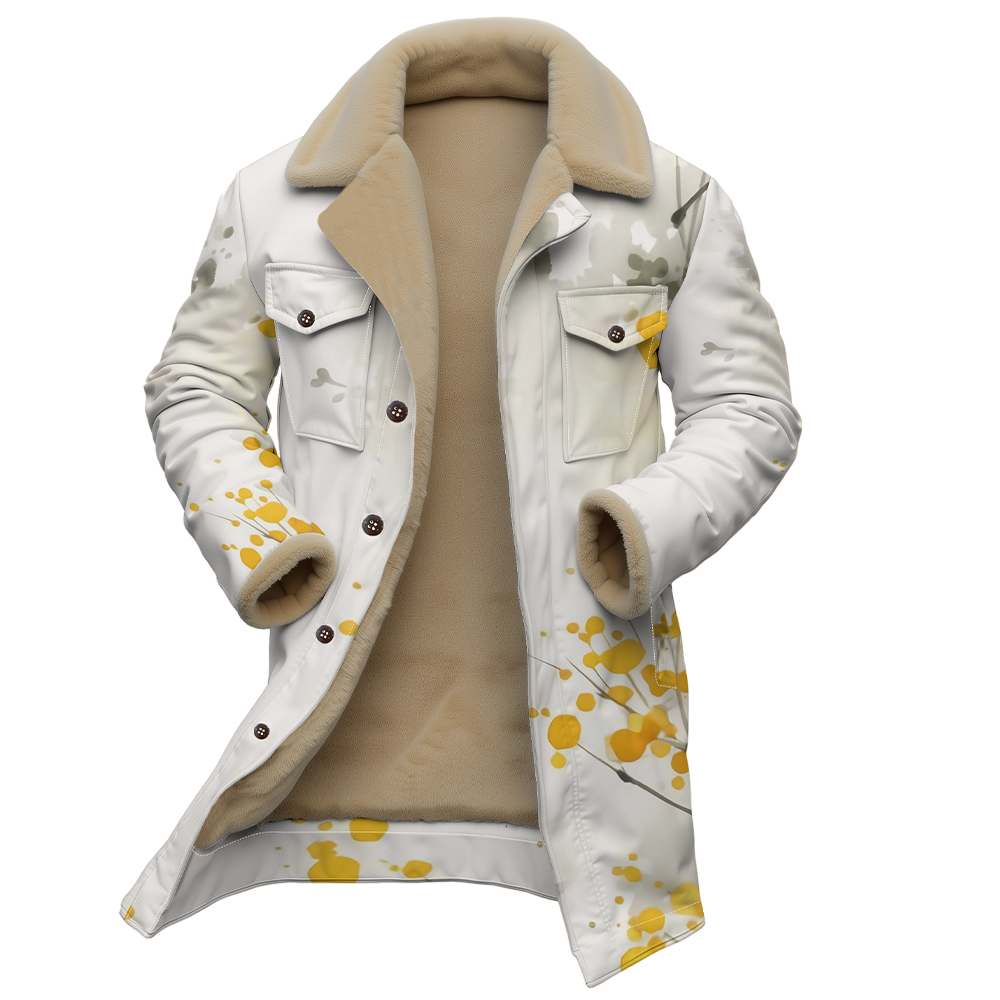 سترة بطبعة زهور تجريدية للجنسي - مراجعة Sherpa Coat Women وسعره
