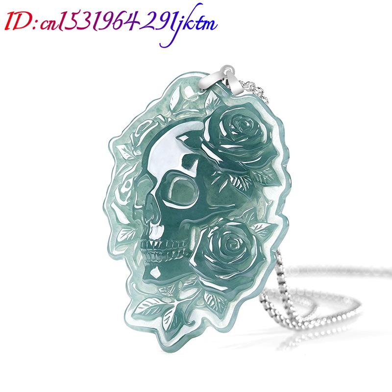 قلادة جمجمة من اليشم البورمي ا - مراجعة Women Fashion Necklace وسعره