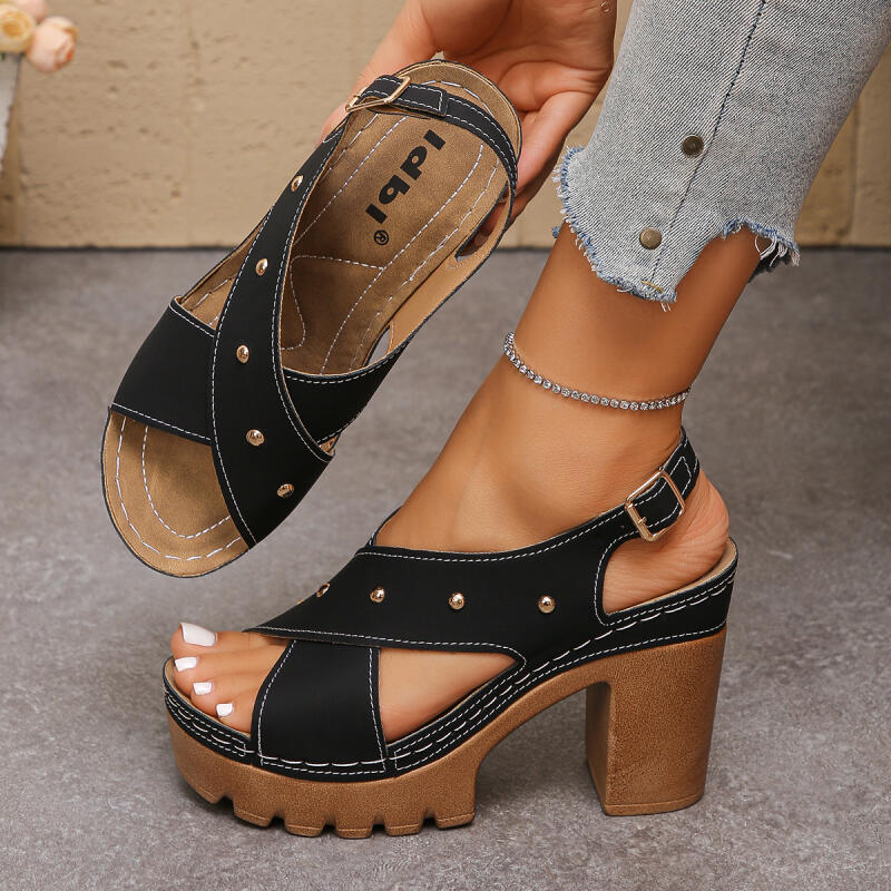خمر سوبر عالية الكعب عبر حزام  - مراجعة Women'S Fashion Spring Summer 2026 وسعره