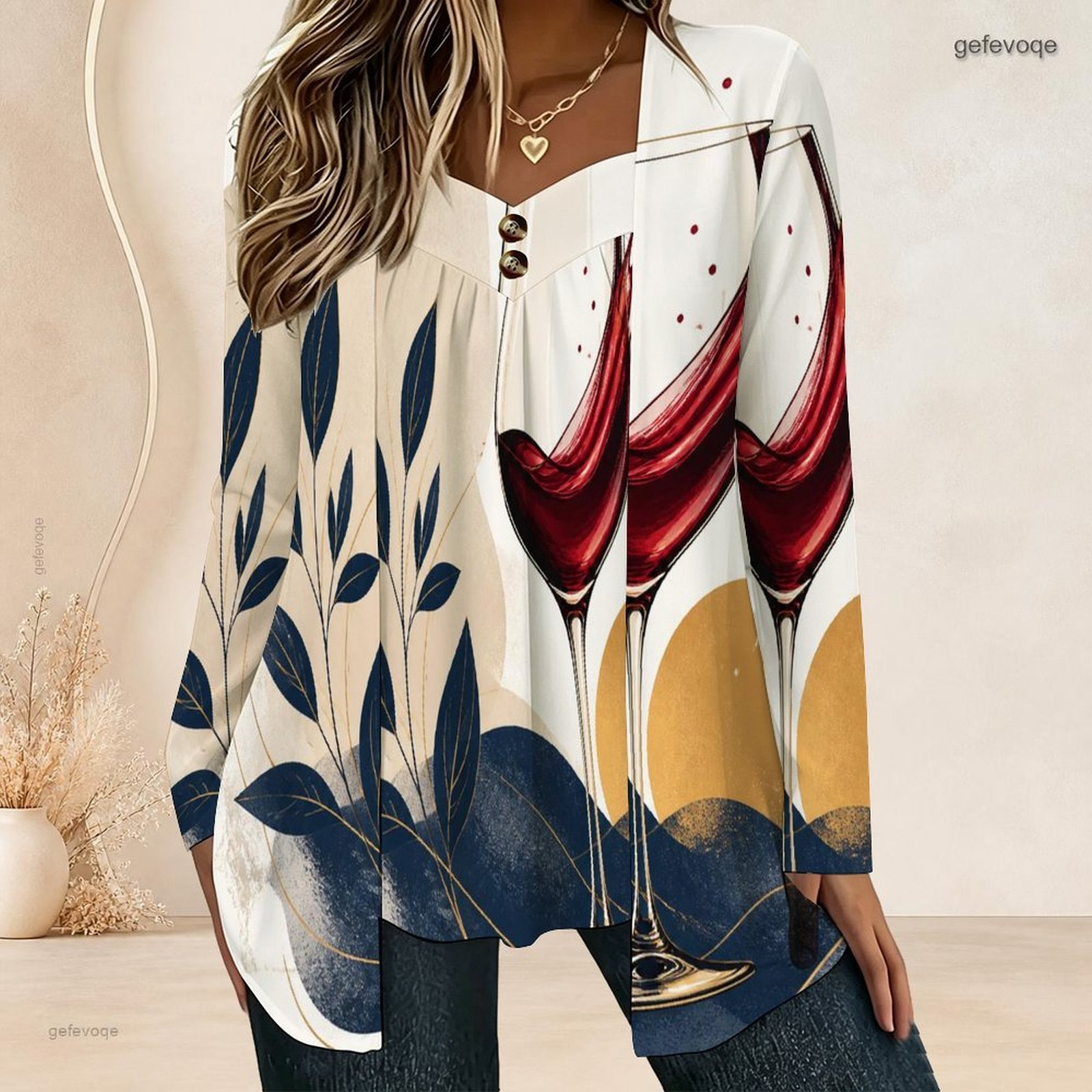 بلوزة نسائية بأكمام طويلة بتصم - مراجعة V Neck Cami Top وسعره