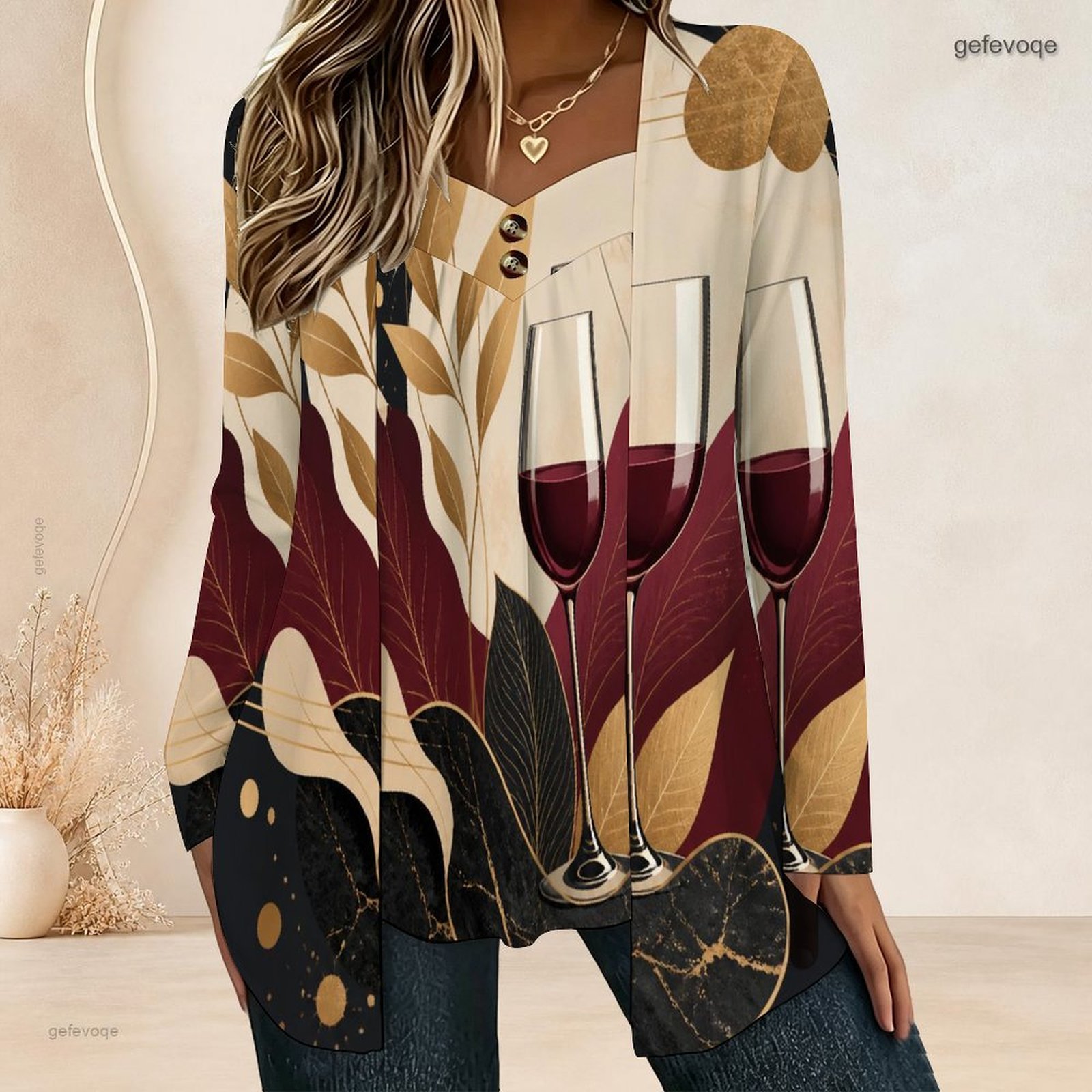 بلوزة نسائية بأكمام طويلة بتصم - مراجعة V Neck Cami Top وسعره